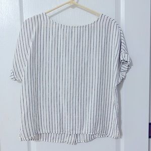 White and black striped shirt